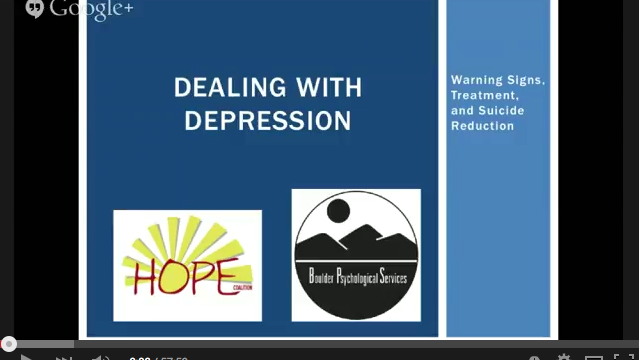 Dealing With Depression Video